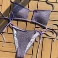 thumbnail image 6 of BONIXOOM Swimsuit Women Wire-Free Elastic Solid Two-Piece Sets High Cut Summer Swimwears on Clearance Purple Size 4, 6 of 6