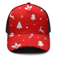 thumbnail image 2 of Christmas Baseball Cap – Stylish Spliced Design Adjustable Trucker Hat with Full Print Front & Brim, Breathable Cotton Blend Snapback for Sports, Travel & Daily Wear, 2 of 3