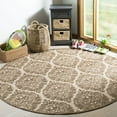 thumbnail image 2 of SAFAVIEH Linden Bryony Geometric Indoor/Outdoor Area Rug, Cream/Beige, 6'7" x 6'7" Round, 2 of 8