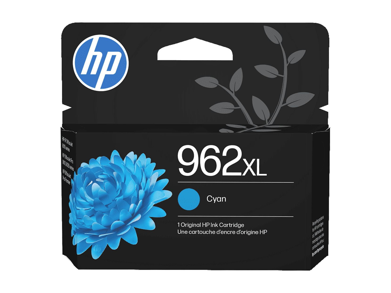 HP 962XL High Yield Cyan Original Ink Cartridge, ~1,600 pages, 3JA00AN#140