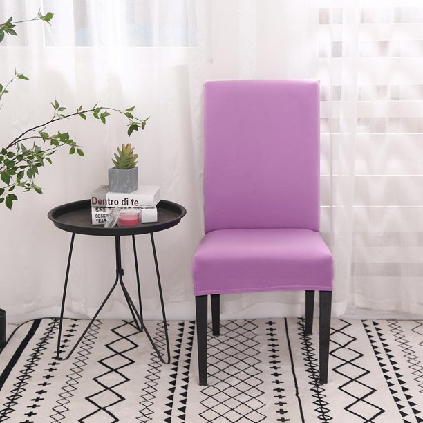Funda elástica para silla de color caramelofunda elástica para asiento de comedor (púrpura claro) Ndcxsfigh Libre de BPA