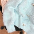 thumbnail image 6 of Womens Cardigans Lightweight Rhinestone Bow Fluffy Long Sleeve V Neck Crop Cardigan Sweater Cardigan Sweaters for Women, 6 of 6