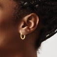thumbnail image 3 of 14k Yellow Gold Polished Round Endless 2mm Hoop Earrings - 16mm, 3 of 6