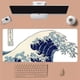 thumbnail image 3 of Alfombrilla de ratón con diseño de olas grandes de Japón, alfombrilla grande para ratón y teclado para ordenador de juegos, 3 of 5