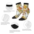 thumbnail image 6 of Bingfone Ducks And Flowers Design Patterned Men'S Women'S Casual Cotton Socks, 6 of 9