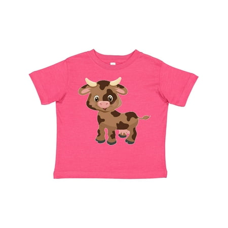 

Inktastic Cute Brown Cow with Brown Spots Gift Toddler Boy or Toddler Girl T-Shirt