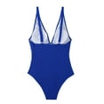 thumbnail image 4 of Generic Women One Piece Swimsuit Deep V Neck Tummy Control Bathing Suit Solid Color Sexy Swimwear High Cut Low Back Swimsuit, 4 of 5