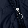 thumbnail image 6 of Long Coat for Women Long Sleeve Zipper Solid Color Fleece Line Heavy Coats with Pockets Navy XL, 6 of 8