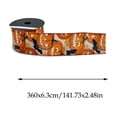thumbnail image 6 of Orange Black Spiderweb Gift Wrapping Ribbon, Halloween Wired Edge Craft Ribbon for Fall Wreath DIY Decor, 141.73x2.48in, 6 of 6
