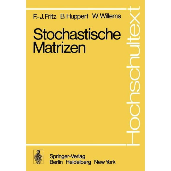 Hochschultext Stochastische Matrizen, (Paperback)