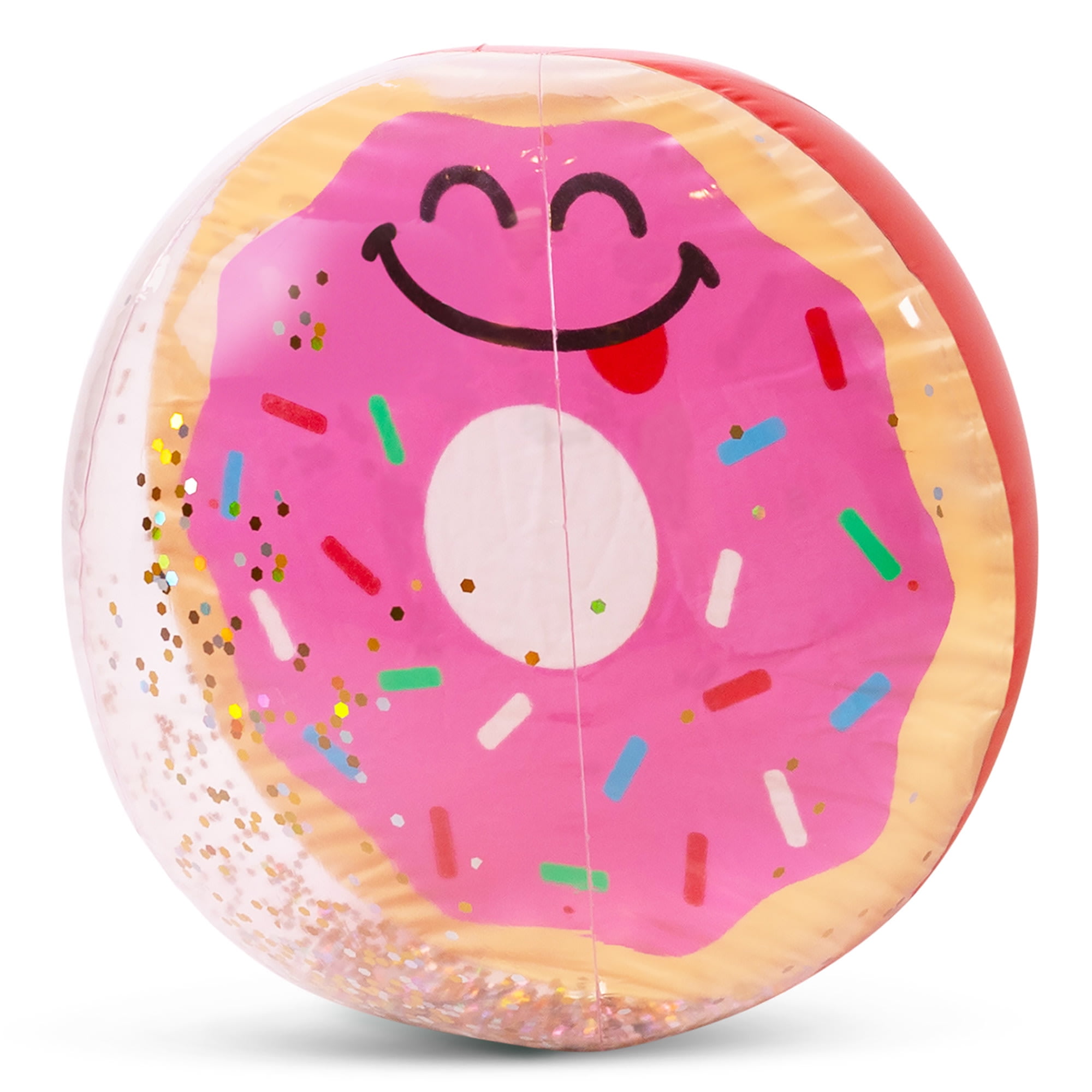 Good Banana: Donut Sparkly Beach Ball - Giant 20' Kids Inflatable Glitter Ball, Outside, Pool & Water Toy, Ages 3+