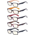 thumbnail image 1 of Eyekepper 5 Pack Blue Light Filter Glasses Rectangular Computer Reading Glasses +2.75, 1 of 6