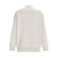 thumbnail image 5 of NTACZA Crewneck Sweater for Women Fall Loose Fitting Graphic White Sweaters Stretch Knitted Sweatshirt Womens Jumper M, 5 of 6
