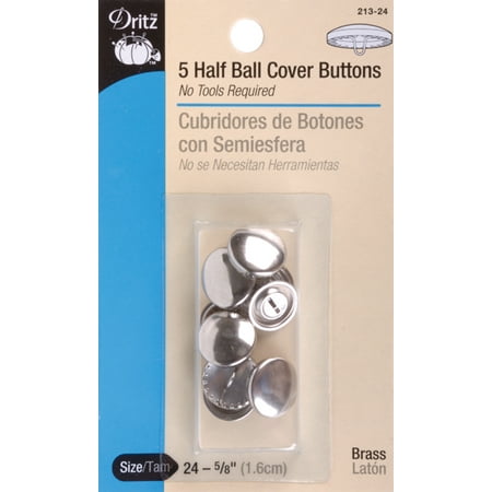 Dritz Half Ball Buttons - Dritz Half-Ball Cover Buttons 2-1/2