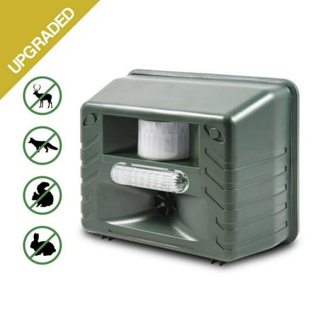 Ultrasonic Outdoor Animal Control Pest Repeller Motion Detector - Rodents, Deer, Cats, Dogs, Mice Repellent
