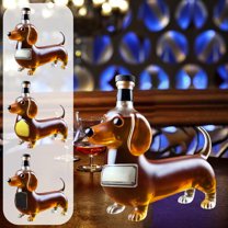 3Pcs Dachshund Whisky Bottle Under $5! Kadlawus Dachshund Shaped Whiskey Bottle, High Borosilicate Glass Decanter, Home Bar Decor, Gift for Men, Collectible Liquor Bottle for Whiskey Enthusiasts