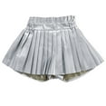 thumbnail image 2 of CUZIBR Girls Tops Jazz Dancewear Sequins Skirts Pleated Short Length Fashion Clothing For Teens Performance Sparkly Streetwear Cute Tops,Light Gray,13-14 Years, 2 of 4