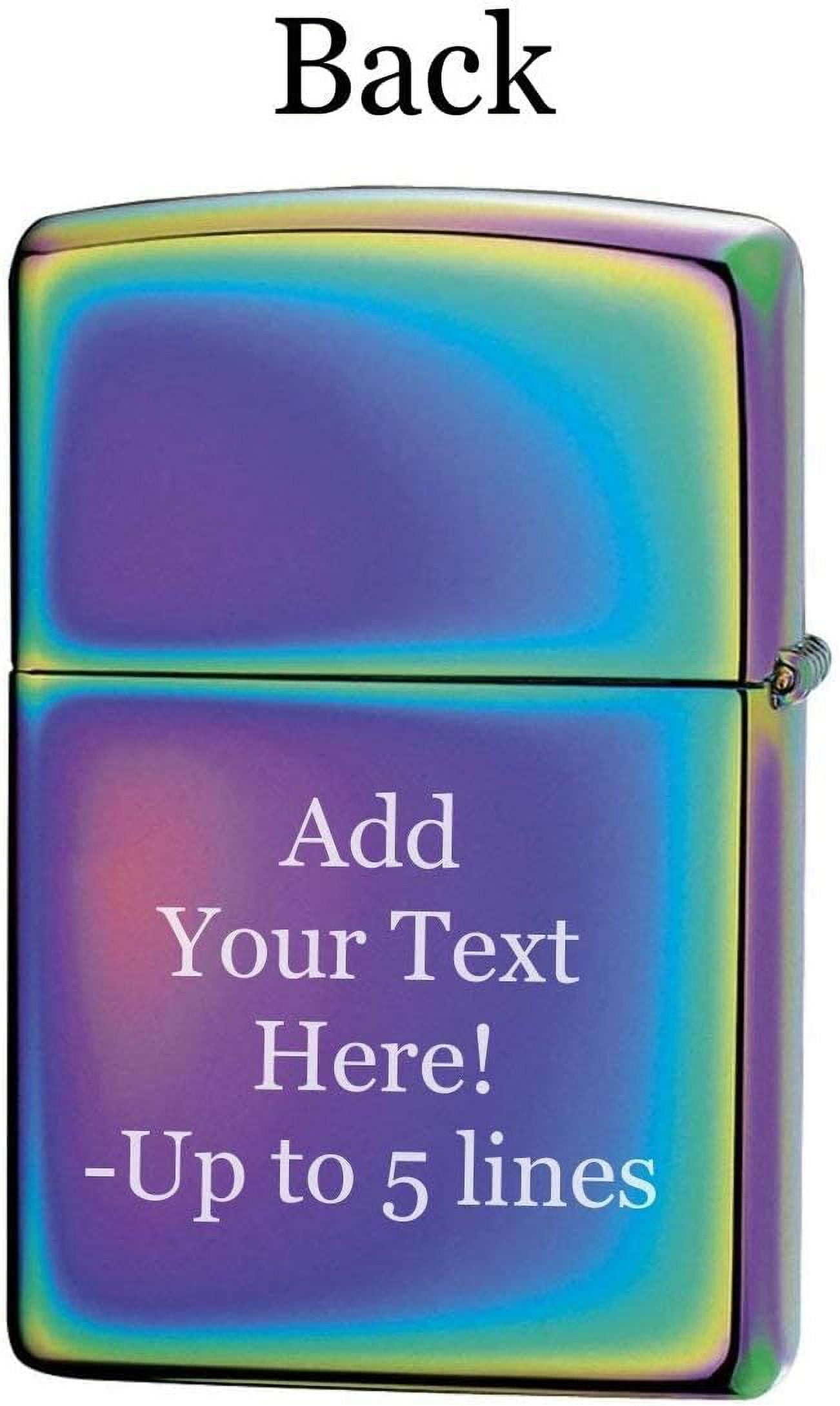 Zippo Lighter - Personalized Custom Message Engrave on Classic with Zippo Logo Windproof Lighter (Spectrum 151ZL)