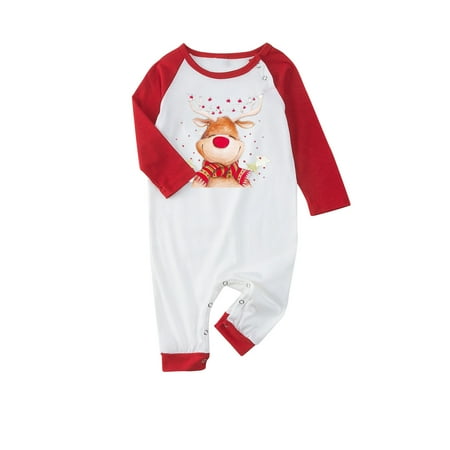 

REORIAFEE Matching Family Christmas Pajamas Sets Elk Pjs Cute Family Loungewear Outfits Family Pajamas Toddler 6 Months