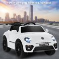 thumbnail image 3 of Patiojoy 12 Toddler Ride On Car Volkswagen Beetle Kids Electric Toy w/Remote Control White, 3 of 6