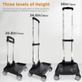 thumbnail image 4 of Backpack Trolley Wheeled Cart, Foldable Aluminium Alloy Hand Truck with Edge Guard Base, 4 Spinner Wheels, Luggage Cart with Luggage Strap for Teenagers, Adults, School,Luggage Trolley for Travel, 4 of 9