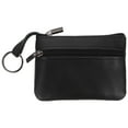 thumbnail image 1 of SHISUYAN Durable Leather Coin Purse with Zipper Small Wallet for Storage Black, 1 of 8