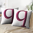 thumbnail image 4 of LALILO Throw Pillow Covers Pop Art Ink Grunge Vivid Pink Small Letter Cushion Cover 18" x 18", 2 Pack, 4 of 6