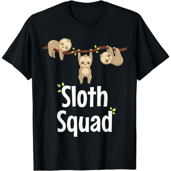 Sloth Squad Cute Matching Apparel Unisex T-Shirt for Men Women Kids Toddler
