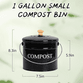 thumbnail image 3 of Kitchen Compost Bin for Kitchen Countertop, 1Gallon Compost Bucket for Kitchen with Lid, Black,1 * Kitchen Compost Bin,Black, 3 of 6