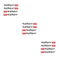 thumbnail image 1 of Wisewang 4Pcs Car Door Handle Sticker Decal 3D Auto Stickers Wrap Decor Letters Pattern Black 3Set, 1 of 6