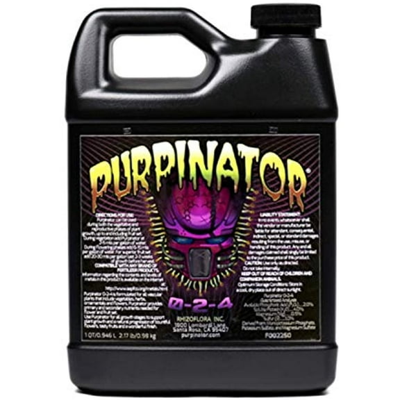 Rhizoflora Comp. Purpinator - Specialty Plant Nutrient Additive - Improves Color, Enhances Aromatics and Flavors, Gives More Potency to Your Plants (32oz). 2 Packets