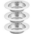 thumbnail image 1 of Kitchen Sink Strainer, Stainless Steel Sink Strainers with Large Wide Rim 4.3" Diameter for Kitchen Sinks - 3 Pack, 1 of 5