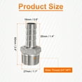 thumbnail image 2 of Uxcell Stainless Steel Hose Barb Fitting 16mm Barbed x 3/4" NPT Male Pipe Fitting, 2 of 6