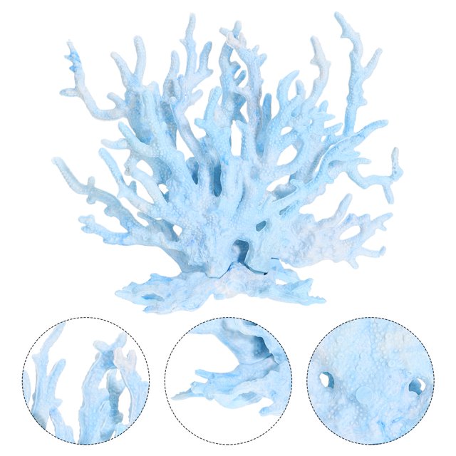 UPOUART 1Ud De Coral De Resina Azul Para Acuario Y Aspecto Natural