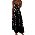 thumbnail image 2 of Nmnitkp Women's Summer Maxi Dress Casual V-Neck Sleeveless Bohemian Spaghetti Strap Floral Long Maxi Dress with Pockets S-2XL, 2 of 5