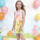 thumbnail image 4 of Vestido de Verano Casual Niño Pequeño Verano Pascua Impreso Vestido sin Mangas para Niños 3-10T, Tela Elástica Suave para Fiesta de Vacaciones Escolares, 4 of 6