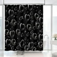 thumbnail image 3 of Black Hearts Romantic Valentines Day Shower Curtain Early 2000s 90s Home Bathroom Love Heart Shower Curtain Decor Set with 12 Hooks 72x72 inches, 3 of 6