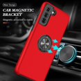 thumbnail image 4 of Galaxy S21 Plus Case for Samsung Galaxy S21 Plus Case  Grade Shockproof Built-in Ring Holder Kickstand Car Mount  Heavy Duty Protective Case for Galaxy S21+ Plus Phone Case (Red), 4 of 8