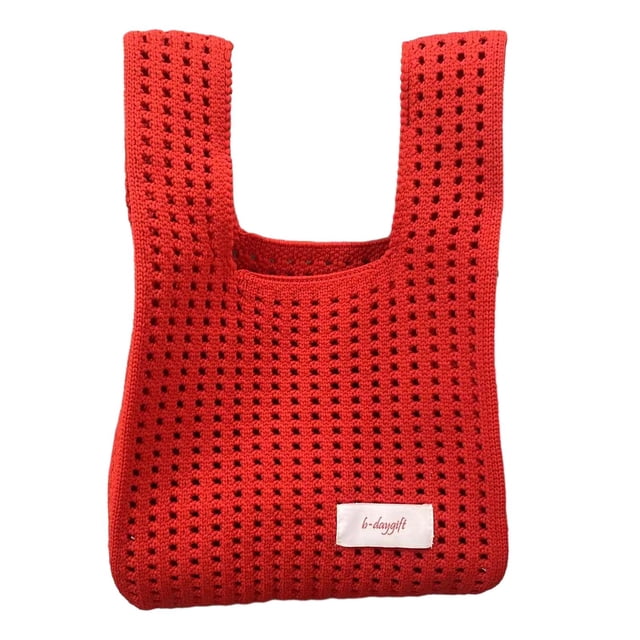 Bolso de hombro de punto Bolso de mano moderno Bolso de hombro versátil y versátil Rojo