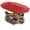 Red, variant on Costway 10 Pieces Patio Wicker Dining Set with Double-Sided Patio Umbrella 8 Armchairs Turquoise