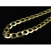 Mens Hollow 10K Yellow Gold 4.5 MM Cuban Curb Link Chain Necklace 18-24 Inches