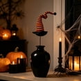 thumbnail image 5 of Halloween Witch Hat Pick Orange Knit Fabric Witch Hat Decor for Flower Arrangement, 5 of 6