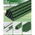 thumbnail image 2 of Temporary Fence, Snow Fence, 40" x50' Plastic Mesh with 13-Pack Steel Stakes for Outdoor Dog & Animal Barrier, 2 of 6