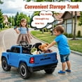 thumbnail image 6 of CASEMIOL 12V Kids Ride on Toys Truck with Remote Control, Licensed RAM 1500 Electric Car for Kids 3-5 Yrs with Key Switch, 4 Wheel Suspension, LED, Bluetooth, Music, Gift for Boys & Girls, Black, 6 of 9