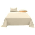 thumbnail image 2 of weibbin Three Piece Set Of Washed Cotton Bed Sheets Solid Color Pattern Bed Sheet Single Piece 2 X Pillowcase 1 X Bed Sheet 90.55x98.42 Inches, 2 of 6