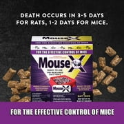 MouseX Rodent Control Bait Trays for Rats and Mice – Poison Free, Pet Safe Indoor and Outdoor Use Pellets 3 oz Trays - 2 Pack