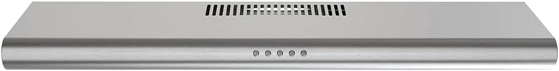 Streamline 30 in. Lammari Ducted Undermount Range Hood in Brushed Stainless Steel with Mesh Filters, Push Button Control, LED Light