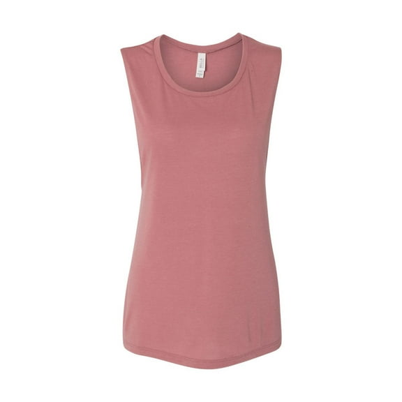 BELLA   CANVAS Women’s Flowy Scoop Muscle Tank | Relaxed Fit Tanks | Women Summer Tops | Mauve Color, Size: S