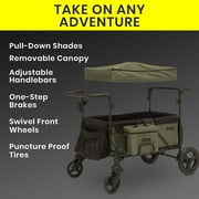 Jeep Deluxe Wrangler Wagon Stroller for 2 Kids with Cooler Bag, Parent Organizer & All-Terrain Wheels by Delta Children