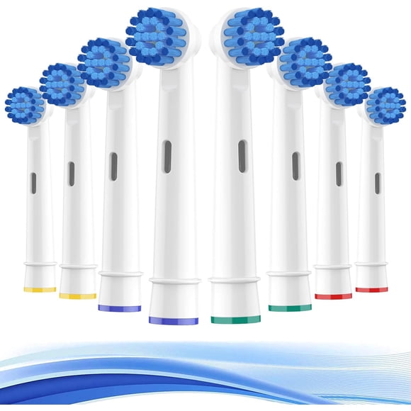 THISONG Sensitive Replacement Brush Heads Compatible with Oral Braun Electric Toothbrush,Soft Bristles Provide A Comfortable and Gentle Brushing Experience for Sensitive Gums,Pack of 8